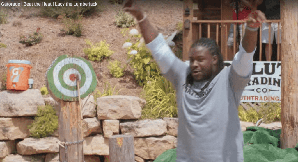 Eddie Lacy Throwing An Axe