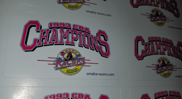 Omaha Racers CBA Championship Stickers